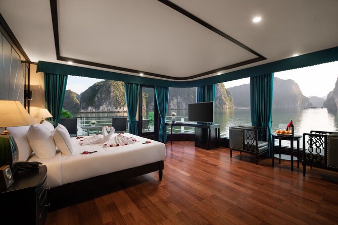 2-Day Luxury Halong Bay Aspira Cruise from Hanoi - The First Afternoon: Limestone Islands, Kayaking, and Caves
