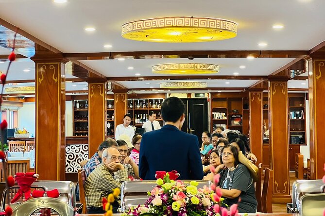 2D1N Ha Long Bay by Calypso Cruise, Caves, Meals, Transfer - Sunset, cooking, dinner, and squid fishing