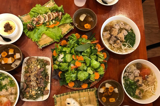 5 Traditional Dishes Hanoi Cooking Class with Market Trip - Preparing five Vietnamese staples in one session