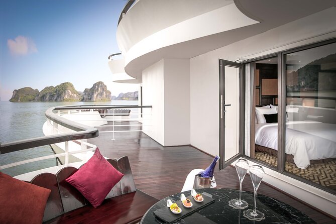 Ambassador Cruise Halong Bay–2 Days 1 Night with Private Balcony - Titop Island and the price of a good view