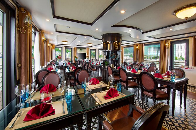 Athena Royal Cruise - Luxury Halong Bay Overnight Cruise 2D1N Tour - Ti Top Island: swimming, climbing, and wide views