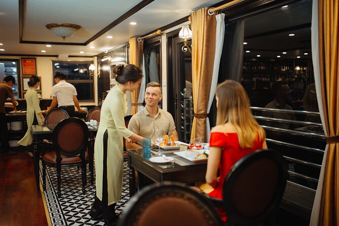 Athena Royal Cruise - Luxury Halong Bay Overnight Cruise 2D1N Tour - Luon Cave by kayak or bamboo boat
