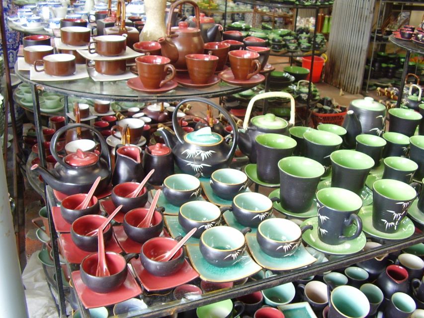 Bat Trang Pottery ancient village by Motorbike - Making pottery with a local family