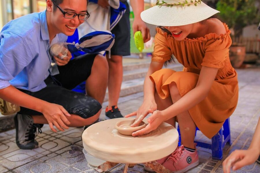Bat Trang Pottery ancient village by Motorbike - Bat Trang’s working pottery tradition