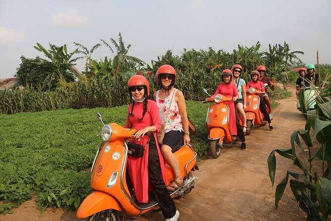 Beautiful Female Riders Vespa Red River Countryside Tour 5 Hours - What the guide and rider add