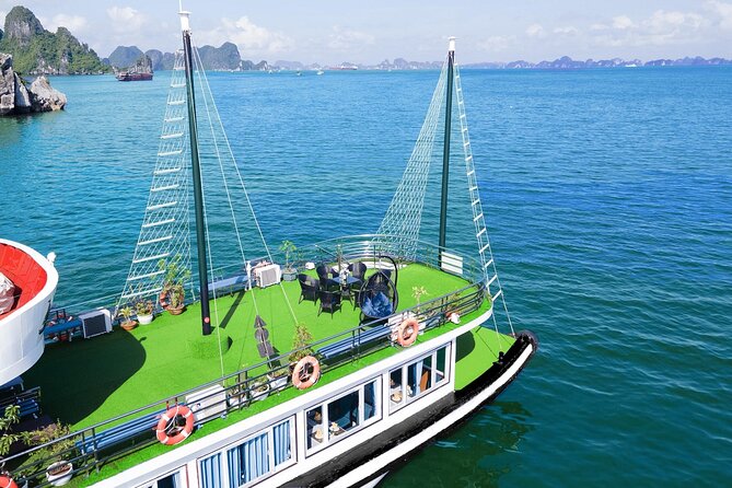 Best Price Halong 5 Star Day Cruise Buffet, Pool ,Sunset party - Cruising among Ha Long Bay’s limestone islands