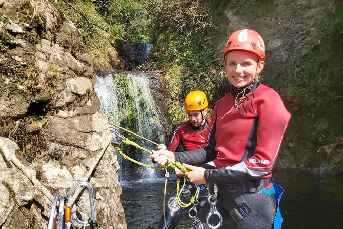 Canyoning Tour from Sapa Vietnam - Smaller falls before the main waterfall