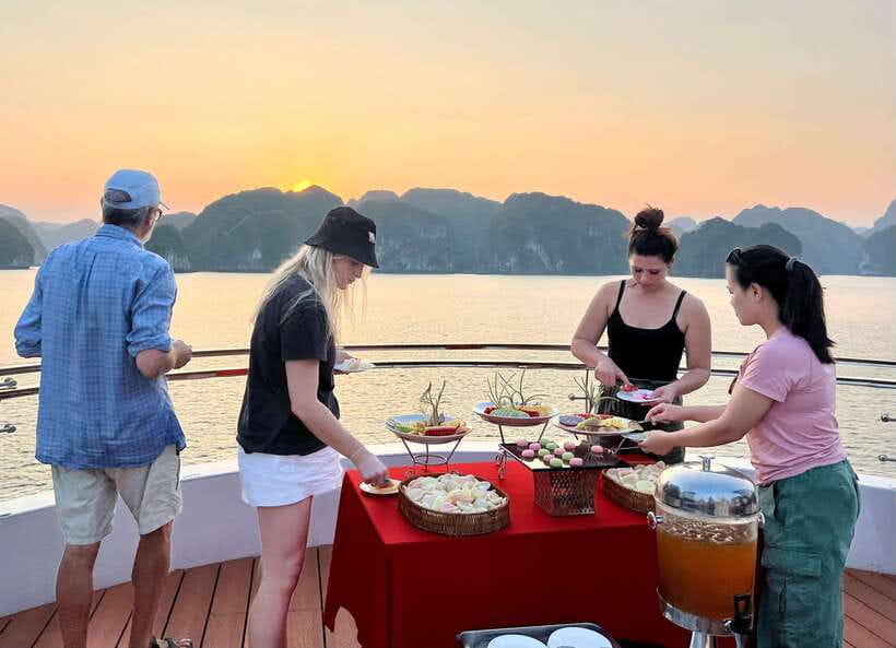 Cat Ba Island: Lan Ha Bay Full-Day with Luxury Cruise - Sunset tea is a pleasant finish