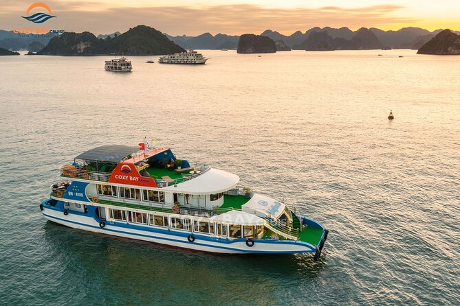 Cozy Bay Halong 5-Star Day Cruise, Buffet, Cave, Kayak, Swimming - Buffet lunch, onboard comfort, and extra drink costs