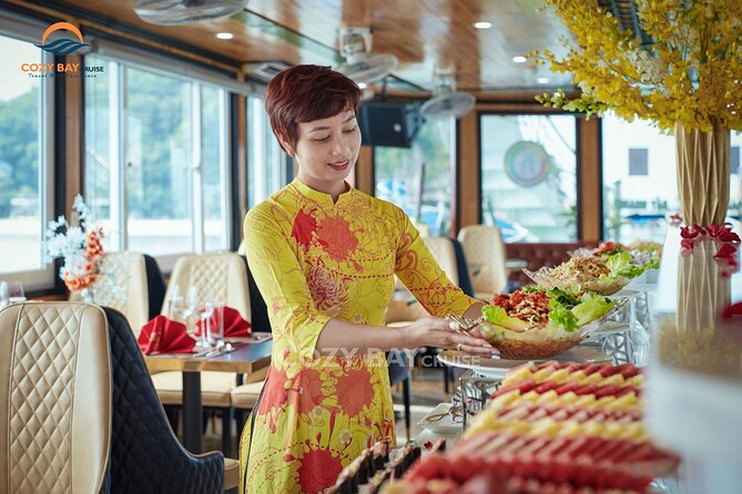 Cozy Bay Halong 5-Star Day Cruise, Buffet, Cave, Kayak, Swimming - The sunset party and the ride back to Hanoi