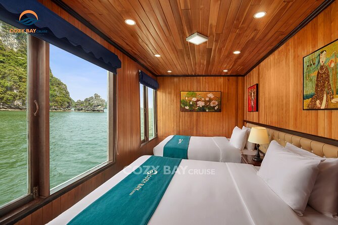 CozyBay Cruise-The Best Small Group 2D/1N inHalong-All inclusive - Day 1: boarding, lunch, and the first bay views