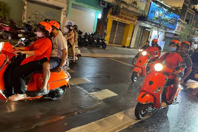 Female Riders Vespa Night Street Food + Train Street food 4 Hours - Bun cha near the Hanoi Opera House