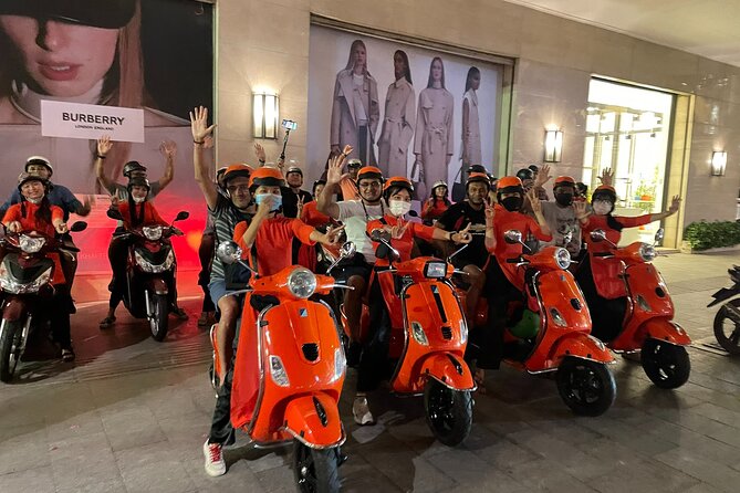 Female Riders Vespa Night Street Food + Train Street food 4 Hours - Ba Dinh Square and the lakes after dark