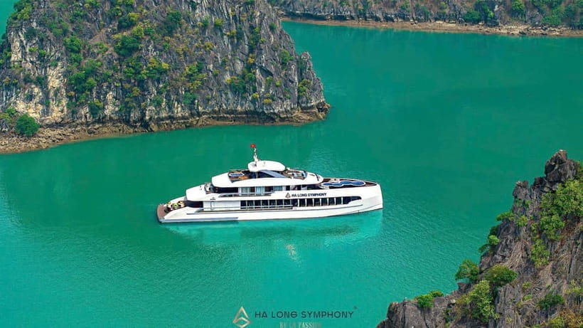 From Ha Long: Luxury Symphony Day Cruise with 2 Jacuzzi Pool - Buffet Lunch From 12:45 to 13:45