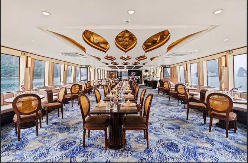From Ha Long: Luxury Symphony Day Cruise with 2 Jacuzzi Pool - Luon Cave by Kayak or Bamboo Boat