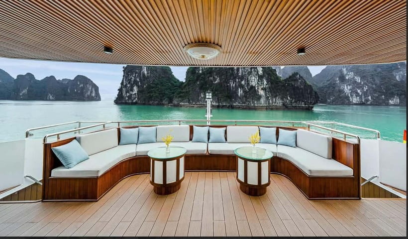 From Ha Long: Luxury Symphony Day Cruise with 2 Jacuzzi Pool - Titov Island From 14:45 to 15:45