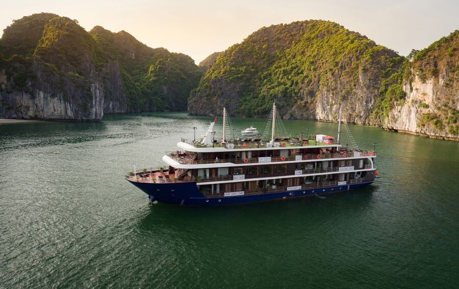 From Hanoi: 2-Day Halong and Lan Ha Bay La Pandora Cruise - Sunset, spring rolls, and an evening on board