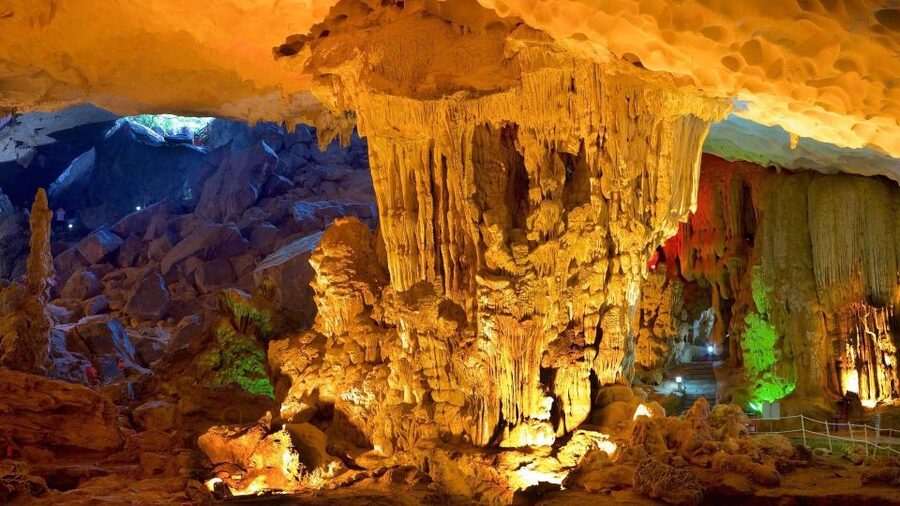 From Hanoi: Halong Bay 1 Day Trip Visit Cave, Island, Kayak - Tuan Chau Island and the first view from the boat