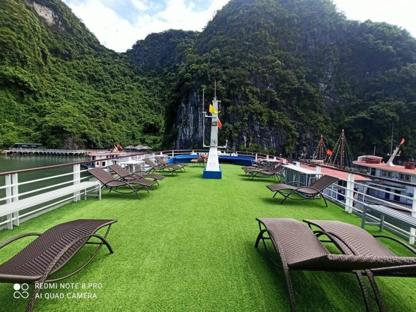From Hanoi: Halong Bay 1 Day Trip Visit Cave, Island, Kayak - The sunset party on the return cruise