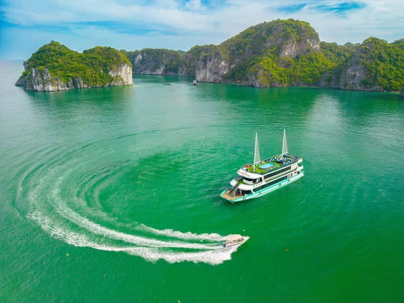 From Hanoi: Halong bay Luxury tour on 5 star cruise - Sung Sot Cave and its stalactites