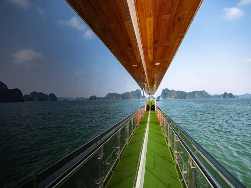 From Hanoi: Halong bay Luxury tour on 5 star cruise - Sunset snacks and the return to Hanoi
