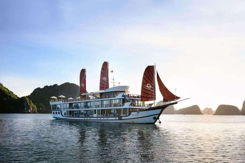 From Lan Ha Bay: 3-Day 2-Night Cruise with Meals & Kayaking - Day one: Bright Cave, cooking, and a sunset on the bay