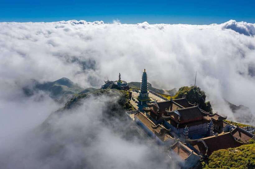 From Sapa:Cable Car Ticket To Fansipan Legend & Car Transfer - Nine-Storey Waterfall, stupa, and mountain shrines