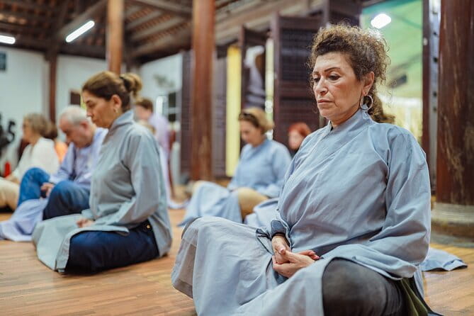 Full-day Guided Meditation Experience in Ha Noi - Sitting down for guided meditation