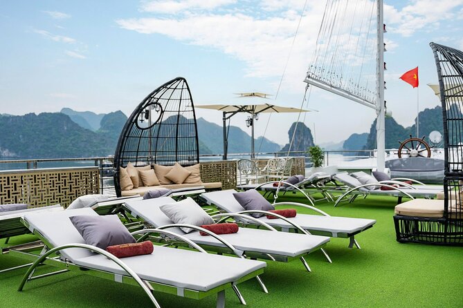 Full day Halong Bay Luxury Cruise - buffet lunch, kayak, swim. - Sung Sot Cave and its high chambers