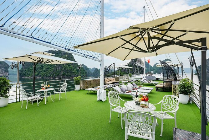 Full day Halong Bay Luxury Cruise - buffet lunch, kayak, swim. - Titop Island: beach time or 500 steps