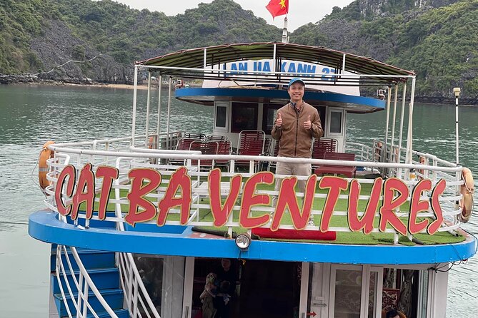 Full day trip to Lan Ha-Ha Long Bay from Cat Ba, avoid the crowds - Swimming at Ba Trai Dao Beach