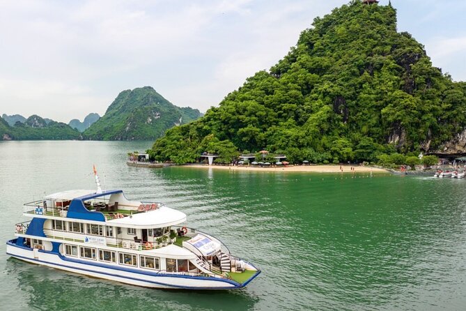 Ha Long Bay Cruise Day Tour-best selling: Included transportation - Titop Island, beach, and climb