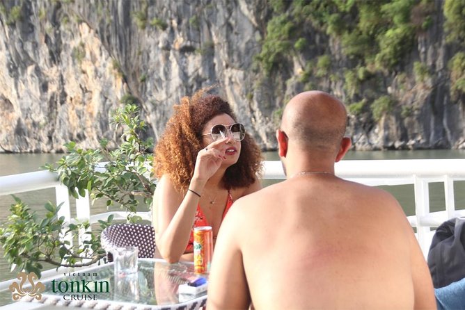 Ha Long Bay Cruise Day Tour with lunch, kayaking, surprise cave & titop island - The ride back and sunset views