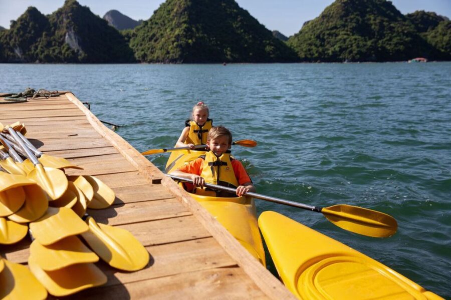 Ha Long & Lan Ha Bays: 2-Day Cruise with Meals & Kayaking - Cooking, sunset, and dinner on board