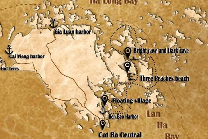 Ha Noi - Cat ba island - Lan Ha Bay - Kayaking 1 Day - Kayaking through K.A. Cave and Bat Cave