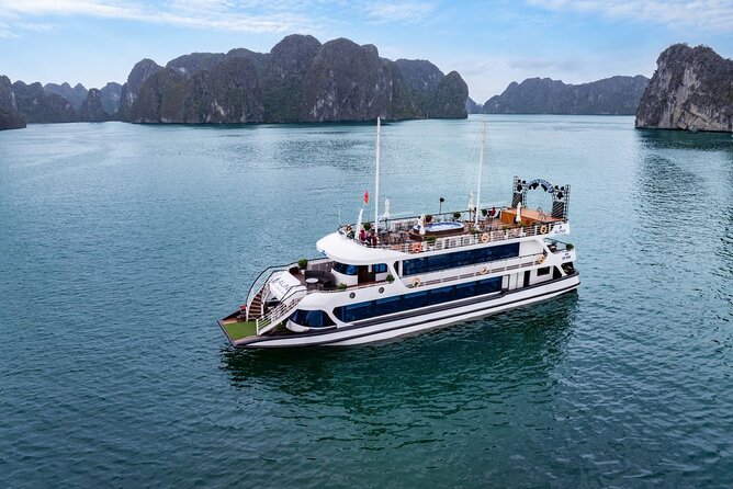 Halong and Bai Tu Long Luxury Day Escape - The sunset party on the return journey