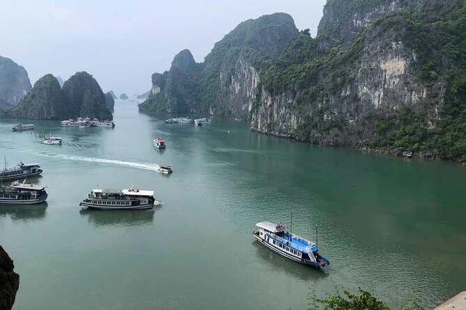 Halong Bay Cruise With Cave, Kayaking, Swimming - Buffet Lunch - Cruising past Fighting Cock Islet