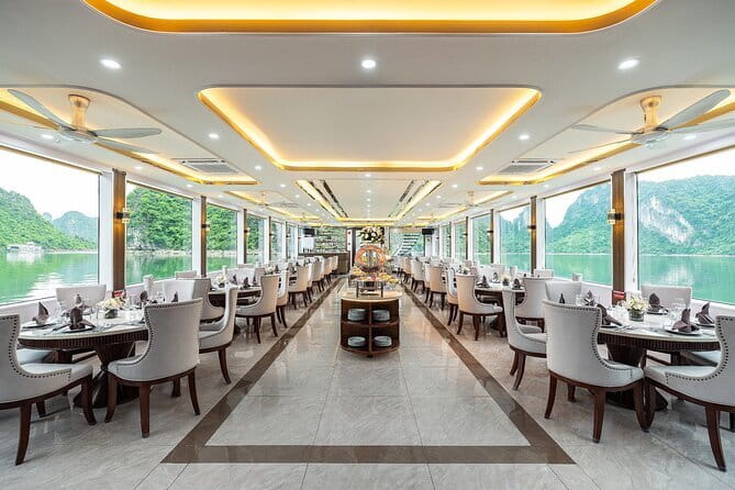 Halong Bay Day Tour Luxury Cruise With Jacuzzi and Buffet Lunch - Buffet lunch with Vietnamese and Western choices