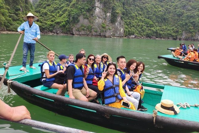 Halong Bay Day Tour With Titop Island, Cave, Kayak & Lunch - Sunset snacks on the return cruise