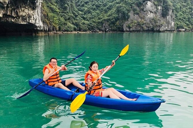 Halong Bay Full-Day with 6 Hour Cruise Kayaking, Swimming, Lunch - The Boat, Guide, and Group Experience