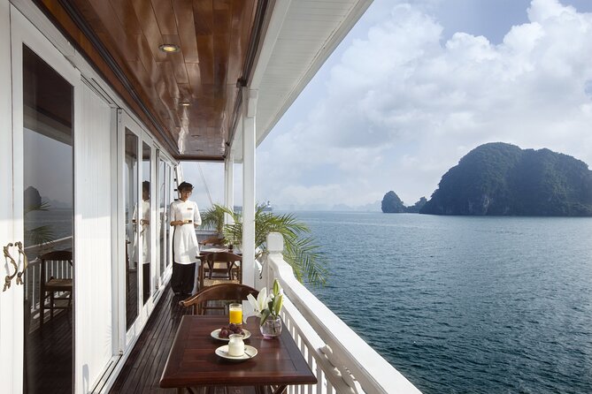 Halong Bay - Hera Luxury Day Cruise 7.5 Hours - Swimming at Frog Pond Area in Lan Ha Bay