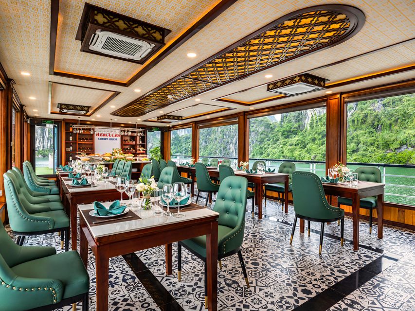 Halong Bay Luxury Cruise with Kayaking & Lunch Buffet - Titop Island for swimming or the viewpoint