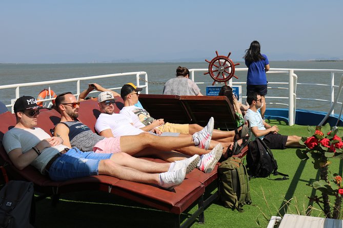 Halong Day Tour: Islands, Cave, Kayak. Lunch. Transfers - Seafood lunch with a view