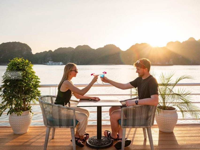 Hanoi: Cat Ba Island & Lan Ha Bay Day Trip Cruise with Lunch - Sunset tea and the ride home