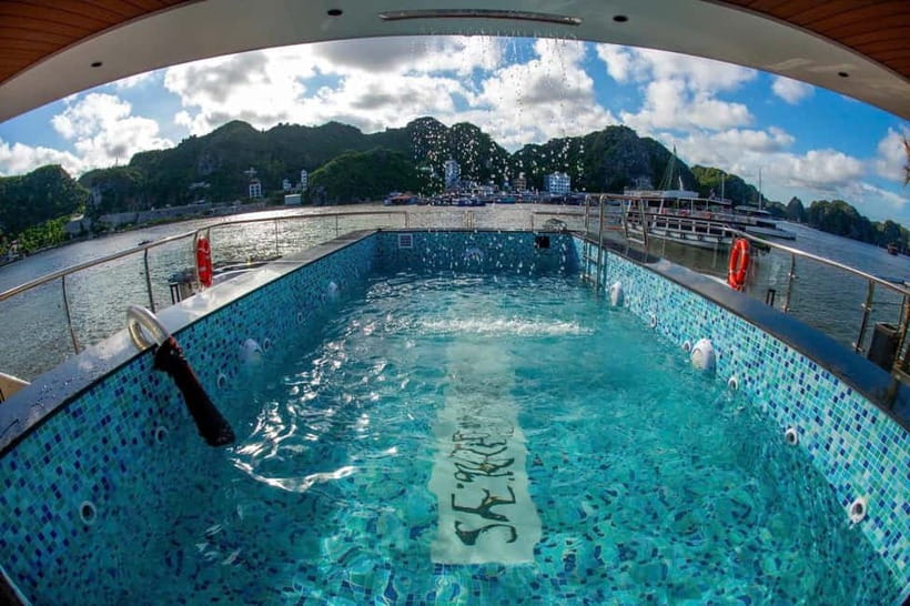 Hanoi: Cat Ba, Lan Ha & Ha Long Bay Luxury Cruise with Lunch - Cai Beo floating village and the first bay views