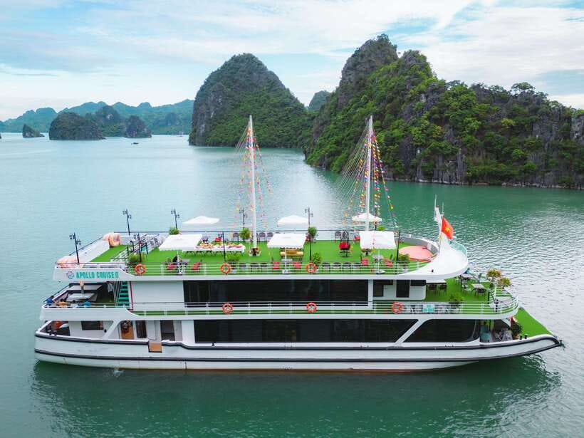 Hanoi: Ha Long Bay Day Tour - Apollo Cruise, Jacuzzi, Buffet - Walking through Sung Sot Cave on Bo Hon Island