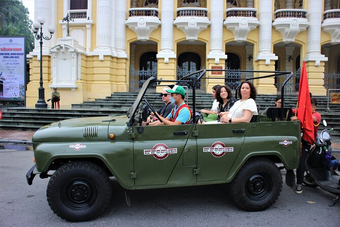 Hanoi Jeep Tours Led By Women: Hanoi Countryside Jeep Tours - Lại Đà: temple, pagoda, and a house with bonsai