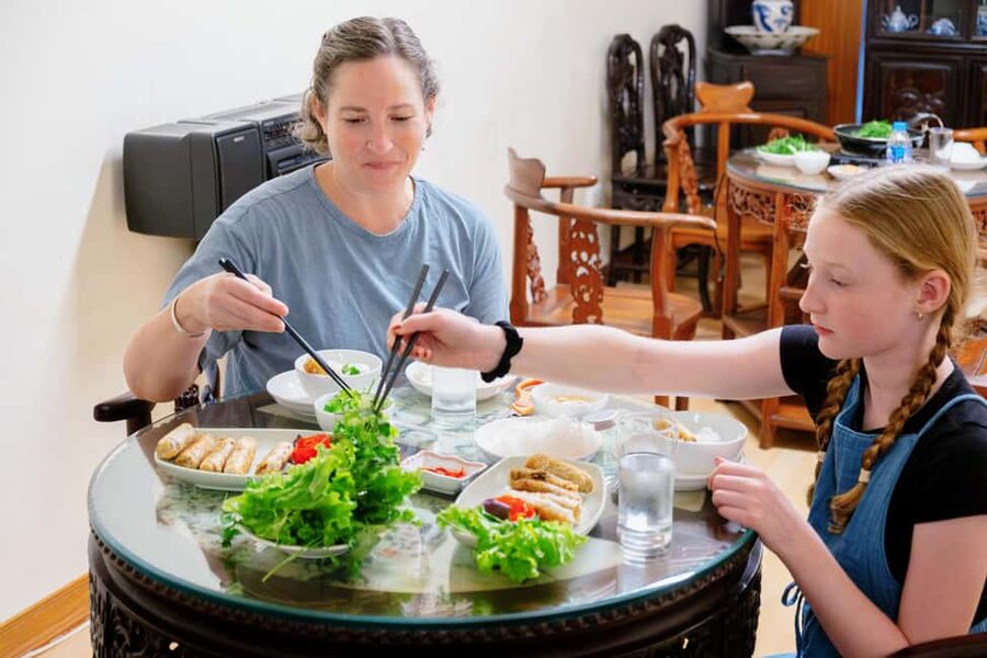 Hanoi's Heritage: Embroidery Workshop in Ancient House - Adding the home-cooked Hanoi meal