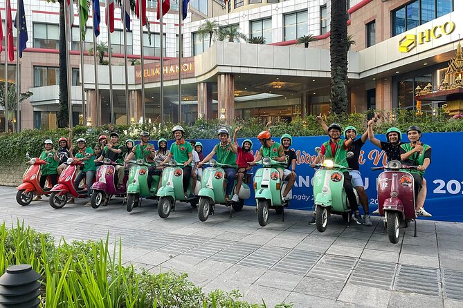 Hanoi Vespa After Dark Street Food Tour -Hidden Gem-Train Street - Opera House and the French Quarter