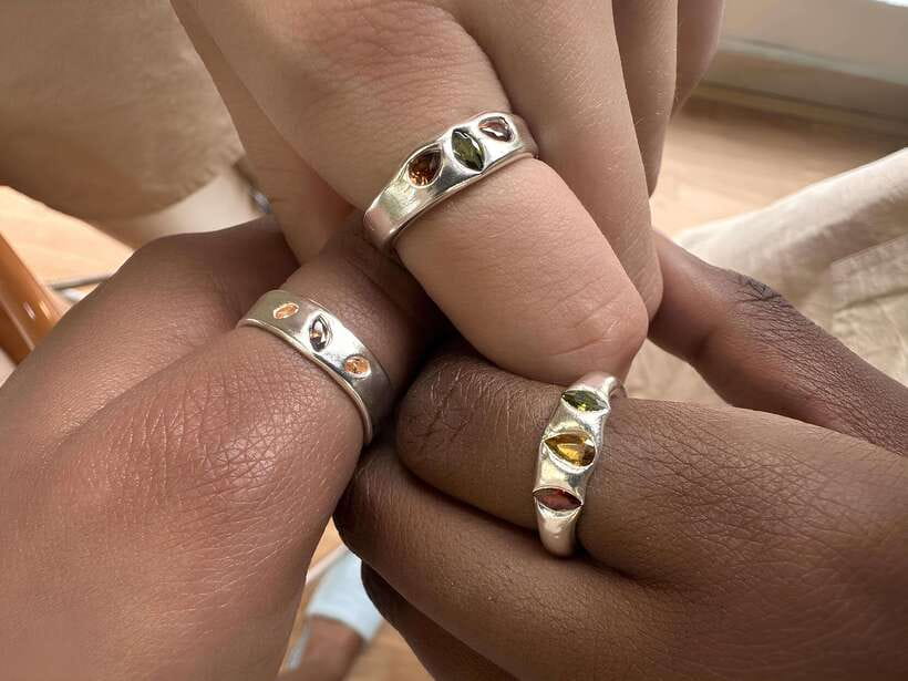 Hanoi: Vietnam Gemstone Silver Clay Ring Workshop - Choosing from 70 gemstone colors